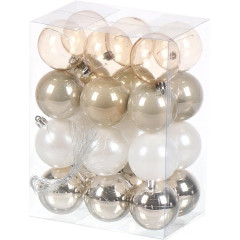 Шары новогодние набор 24шт 6см SYQA-012252 микс