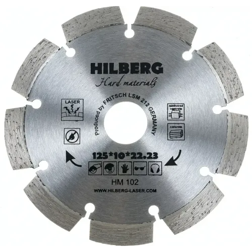 Диск алмазный Hilberg Hard 125х22,2мм (HM102)