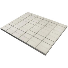 Плитка тротуарная вп  Кирпич 200*100*50 (белый)  НОВАЯ ФАСКА (792/900 шт/п, 15,84/18 м2)