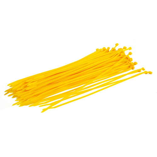 Стяжка кабельная СИБРТЕХ желтая 300 x 3,6 мм (45509)
