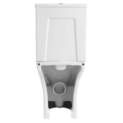 Унитаз-компакт EVA GOLD EG306T тонкое сиденье ДП, безободковый, гориз. вып., круговой смыв