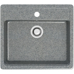 Мойка комп. глянц. MARRBAXX прямоугольная без крыла Z9/Q8 570х505х200мм, тёмно серая, сифон