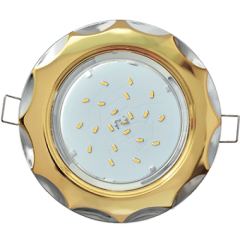 Свет. точ. ECOLA GX53-H4 Звезда черный/хром/золото FI81H4ECB(*1)