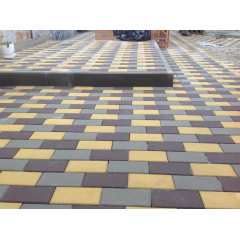 Плитка тротуарная вп  Кирпич 200*100*40 (черный) (НОВАЯ ФАСКА) (972/880 шт/п, 19,44/17,6 м2)