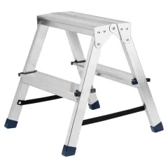 Стремянка СИБРТЕХ двусторонняя (97922) алюминий 2 ступ.