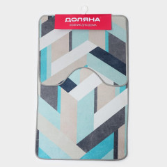 Набор ковриков для ванной и туалета 2шт ДОЛЯНА 50х80см+50х40см Свэч (5411405)