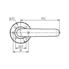 Ручки раздельные РФ4.21 бронза (17284)