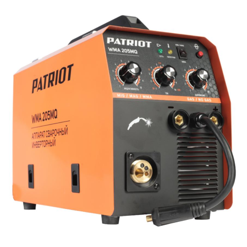 Аппарат сварочный  п/а PATRIOT WMA 205MQ (MIG/MAG/MMA) (*20)