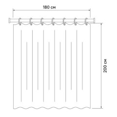 Шторка для ванной IDDIS Basic 200x180cм BS02P18i11