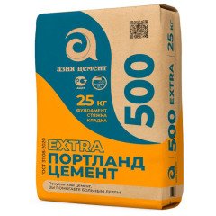 Портландцемент ЦЕМ II 42,5Н Азия Цемент   М500  Д-20  25кг