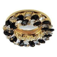 Свет. точ. ECOLA CD4141 MR16 хруст. прозрачный/черный/золото(523974)