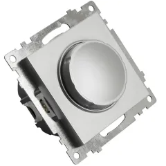 Светорегулятор поворотный 500W Катрин серебро GLS10-7106-03
