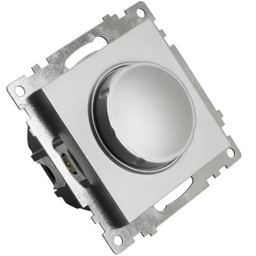Светорегулятор поворотный 500W Катрин серебро GLS10-7106-03