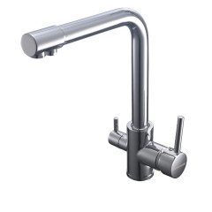 Смеситель для кухни EVA GOLD FK041C хром, латунь, с каналом для фильтрованной воды