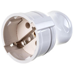 Розетка 2P+E 16А на кабель ИЭК ERP10-16-01-K01