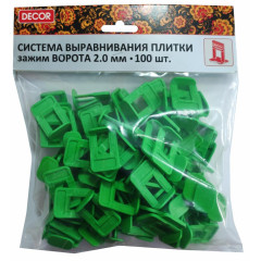 СВП DECOR зажим ворота 2мм 100шт (669-3100)