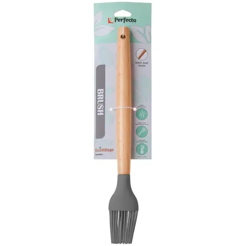 Кисточка силиконовая PERFECTO LINEA EcoVillage серая (21-273814)