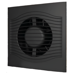 Вентилятор осевой D100 SLIM 4C Matt black с обратным клапаном