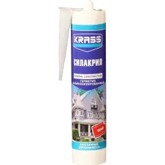 Герметик силиконизированный KRASS (Силакрил) Белый 300мл Россия
