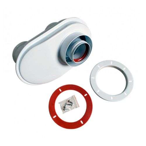 Дымоход ф 80 мм Адаптер разделительный, универсальное соединение (фланец и хомут) VIVAT