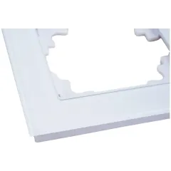 Рамка 1-пост Катрин стекло белый GFR00-7001-01