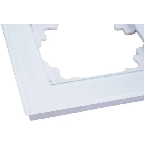 Рамка 1-пост Катрин стекло белый GFR00-7001-01