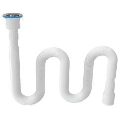 Сифон гофрированный для умывальника ZEGOR 1 1/2''х40/50 147см (Y126-1)