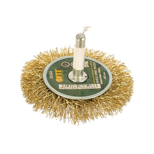 Щетка со штифтом FIT колесо 60 мм латун проволока (38506)