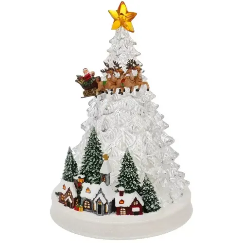 Фигурка декоративная Ёлка кристалл 21х21х31,5см (свет и музыка) Y4-9364 (502813)