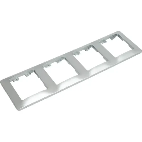 Рамка 4-пост GLOSSA вертикал. алюм. SE GSL000308