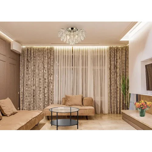 Светильник Люмис E1627/6 AB 6х60W E27+6x3W LED d640 h370 бронза/хрусталь