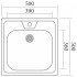 Мойка нерж. накладная Эконом 50х50 см глуб. 13см, тол. 0,4мм (без сифона)