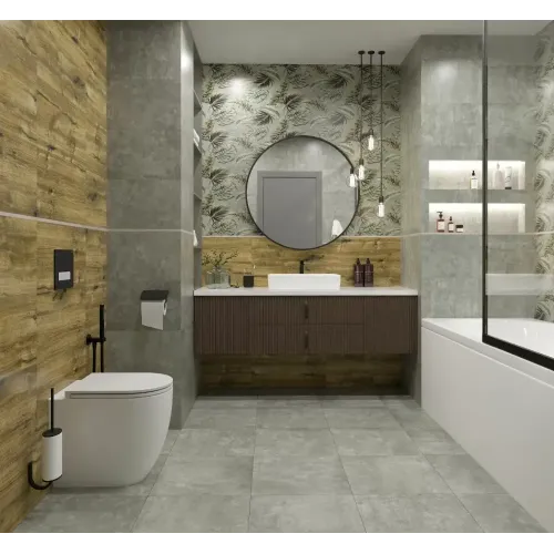 Плитка облицовочная 300*600*8,5 Палинур Декор Папоротник, матовый (TP3651HM) (в уп. 1,8 м2)