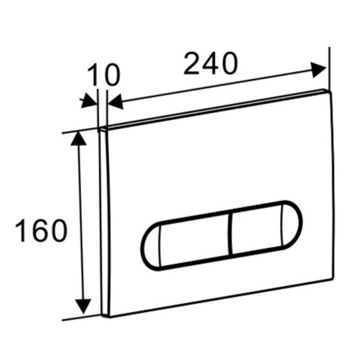 Кнопка смыва для инсталляции EVA GOLD 400 овал, чёрная матовая 04