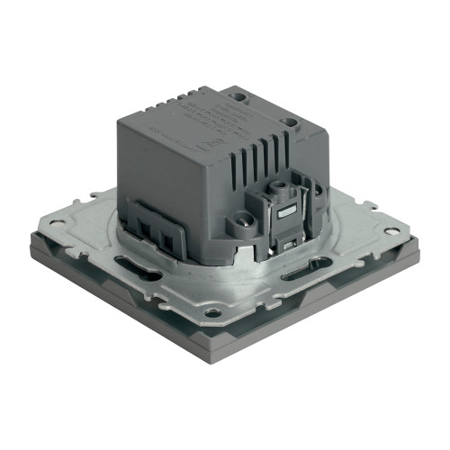 Розетка PC+Type A+C 20W ЭМИЛИ платиново-серый RST10-5115-10