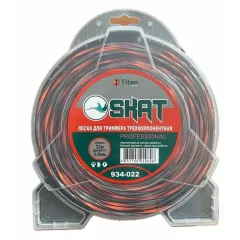 Леска для триммера TITAN (трехкомпонентная SKAT PROFESSIONAL) 3,00ммх22м (934-022)