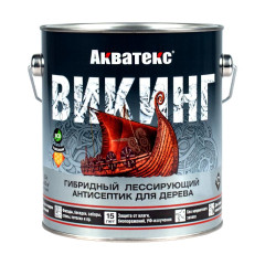 Антисептик АКВАТЕКС-ВИКИНГ гибридный лессирующий для дерева ТИК 2,5л (4шт)