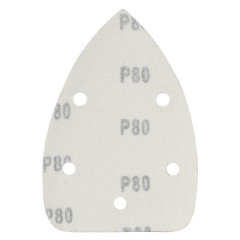Шлифлист для дельтамашин PATRIOT 140х140х80мм, Р80, на липучке, 5 отверстий, 5 шт