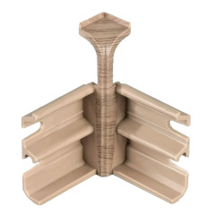 Угол внутренний для вспененного плинтуса Классик Софт 80мм/Дуб мокка 204