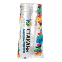 Стакан 500мл одноразовый прозрачный 6шт (198167)