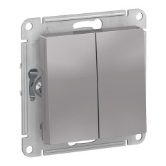 Переключатель 2-кл AtlasDesign алюминий SchE ATN000365