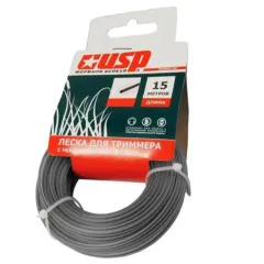 Леска для триммера USP (78305) 3,0мм, с нейлоновым сердечником, длина 15 м, скруч. квадрат