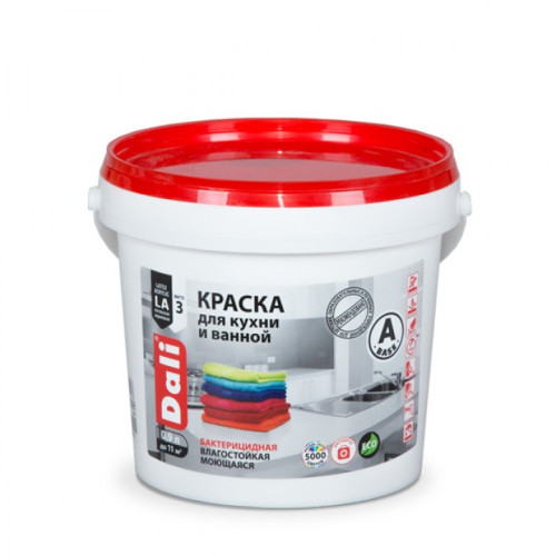 Краска в/д DALI для Кухни и Ванной (База А) 0,9л