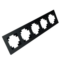 Рамка 5-пост Катрин стекло черный матовый GFR00-7005-05М