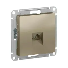 Розетка PC AtlasDesign шампань SchE ATN000583