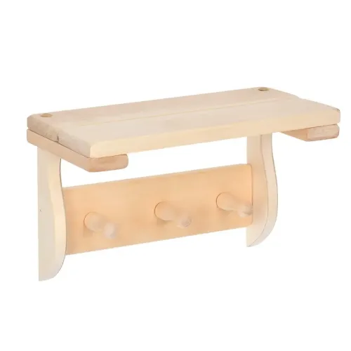 Полка с вешалкой 3 рожка 29*18*14см 