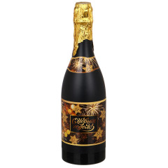 Хлопушка СНОУ БУМ (399-147) пневматическая, бутылка шампанского 32 см, наполнитель фольга, серпантин