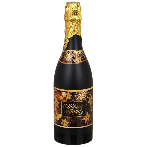 Хлопушка СНОУ БУМ (399-147) пневматическая, бутылка шампанского 32 см, наполнитель фольга, серпантин