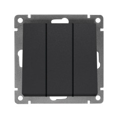 Выключатель 3-кл UNIVersal Афина 10A графит A0043-Gr