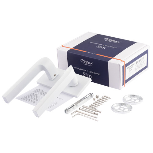 Ручки раздельные НОРА-М Slim 131K белый (18290)